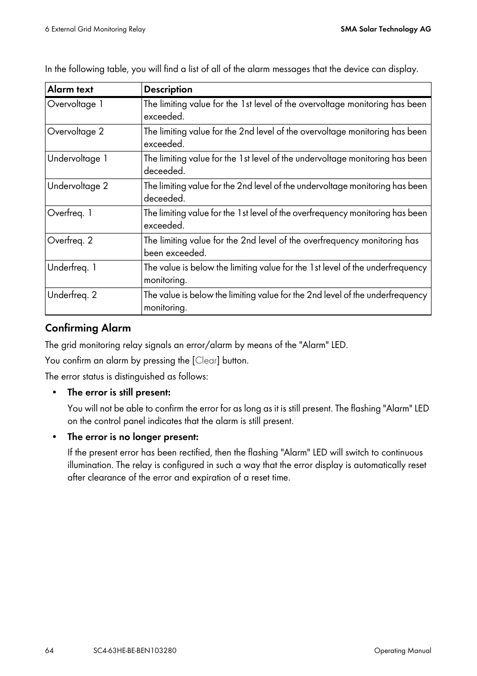 SMA SC 400HE User Manual | Page 64 / 104