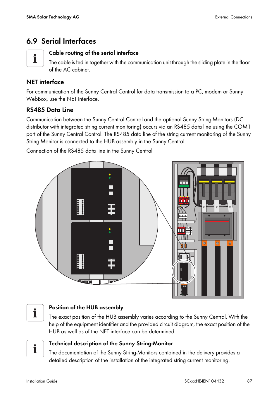 9 serial interfaces, Serial interfaces | SMA SC 400HE Installation User Manual | Page 87 / 108