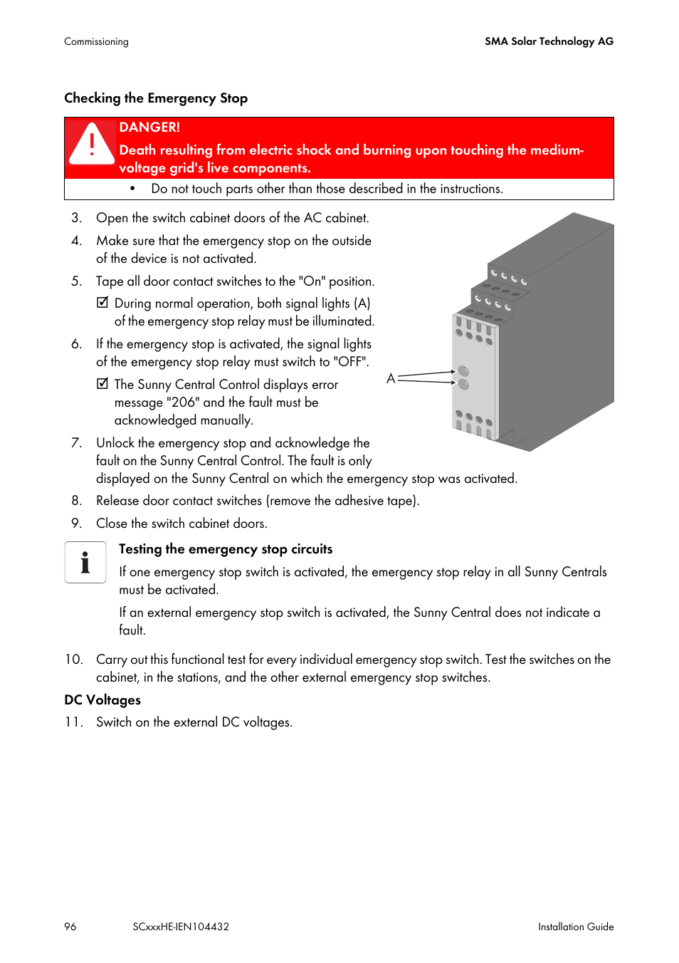 SMA SC 400HE Installation User Manual | Page 96 / 108