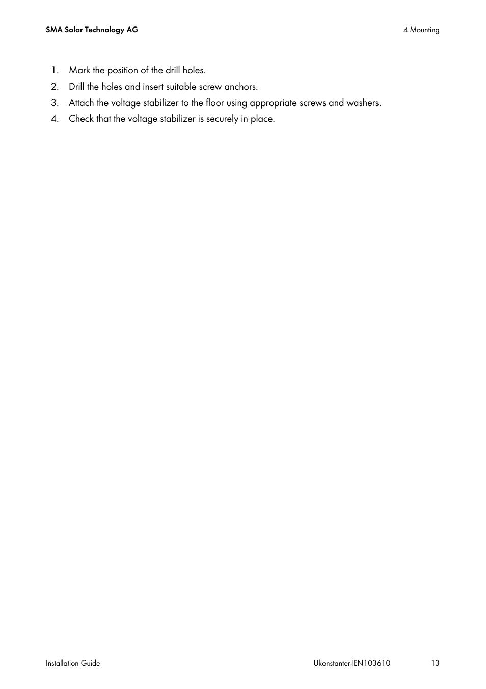 SMA VOLTAGE STABILIZER User Manual | Page 13 / 28