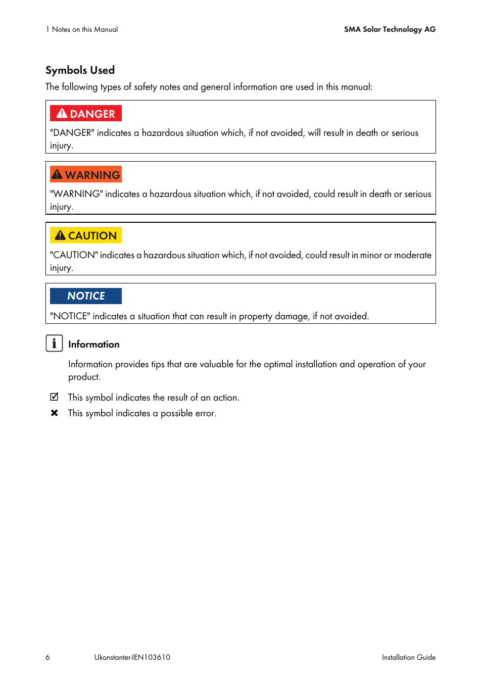 SMA VOLTAGE STABILIZER User Manual | Page 6 / 28