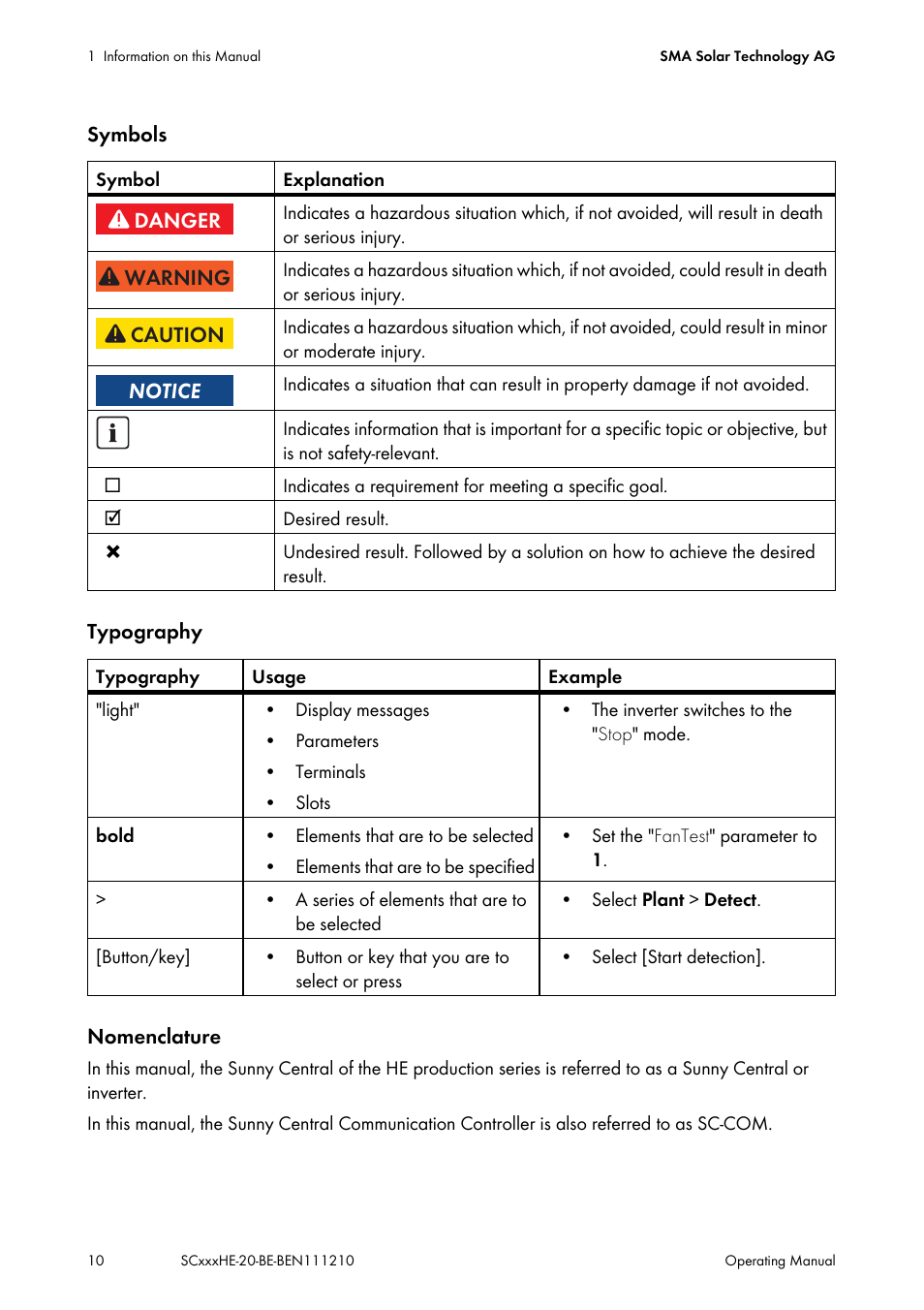 SMA SC 500HE-20 User Manual | Page 10 / 108