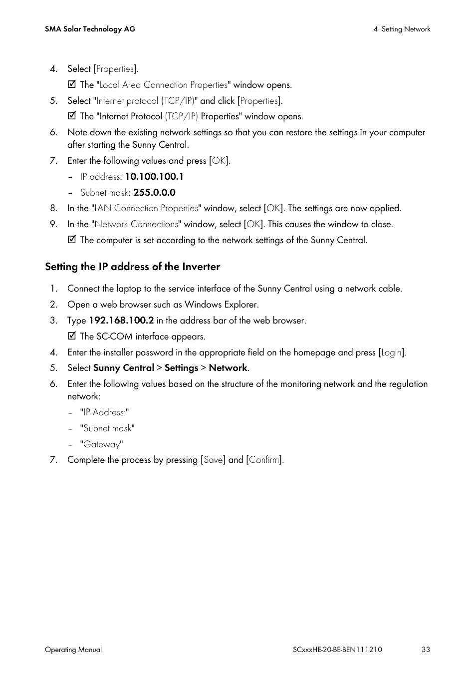SMA SC 500HE-20 User Manual | Page 33 / 108