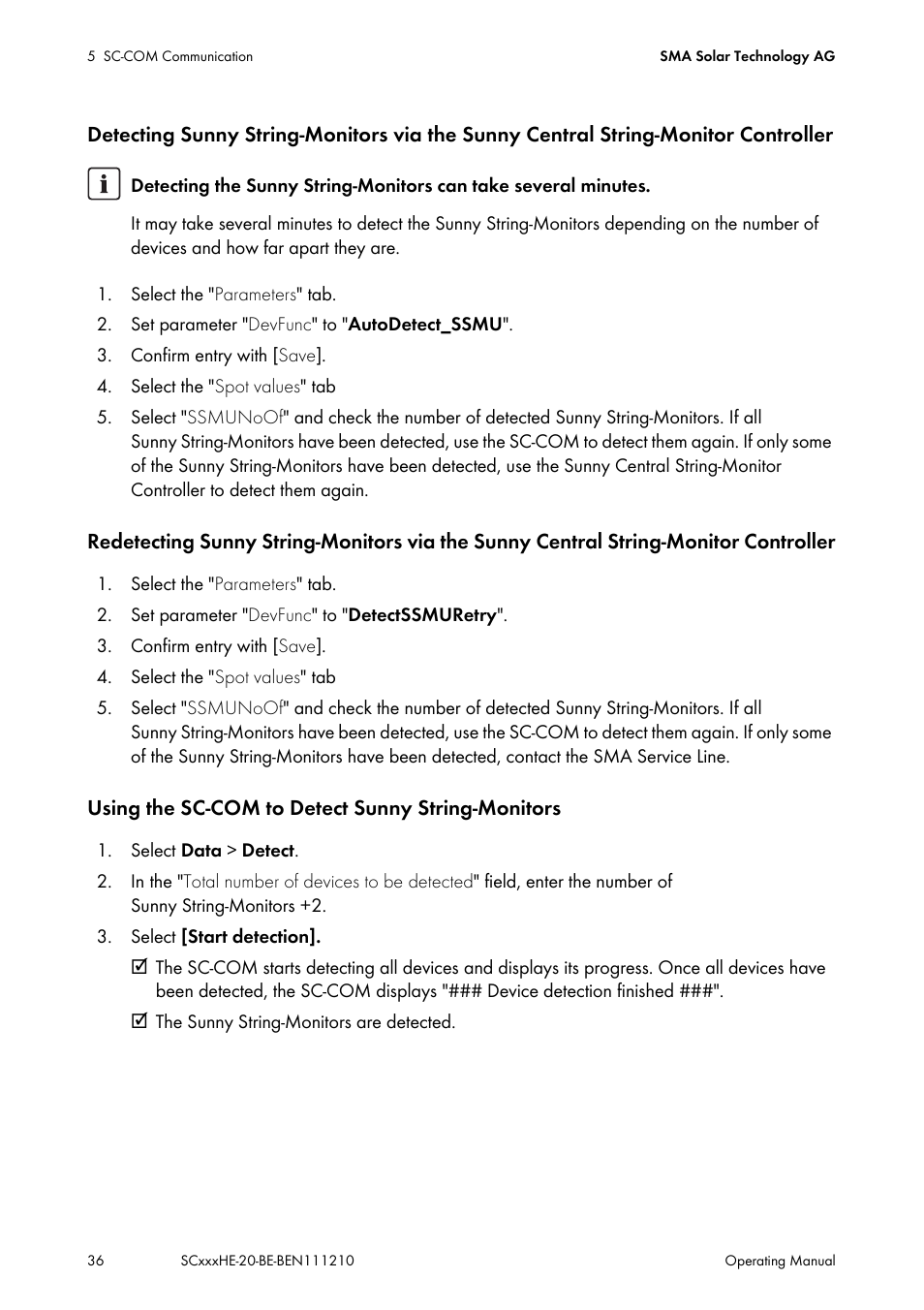 SMA SC 500HE-20 User Manual | Page 36 / 108