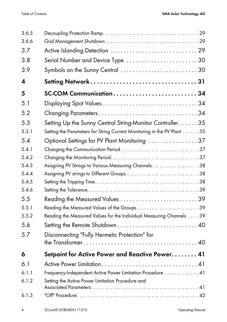 SMA SC 500HE-20 User Manual | Page 4 / 108