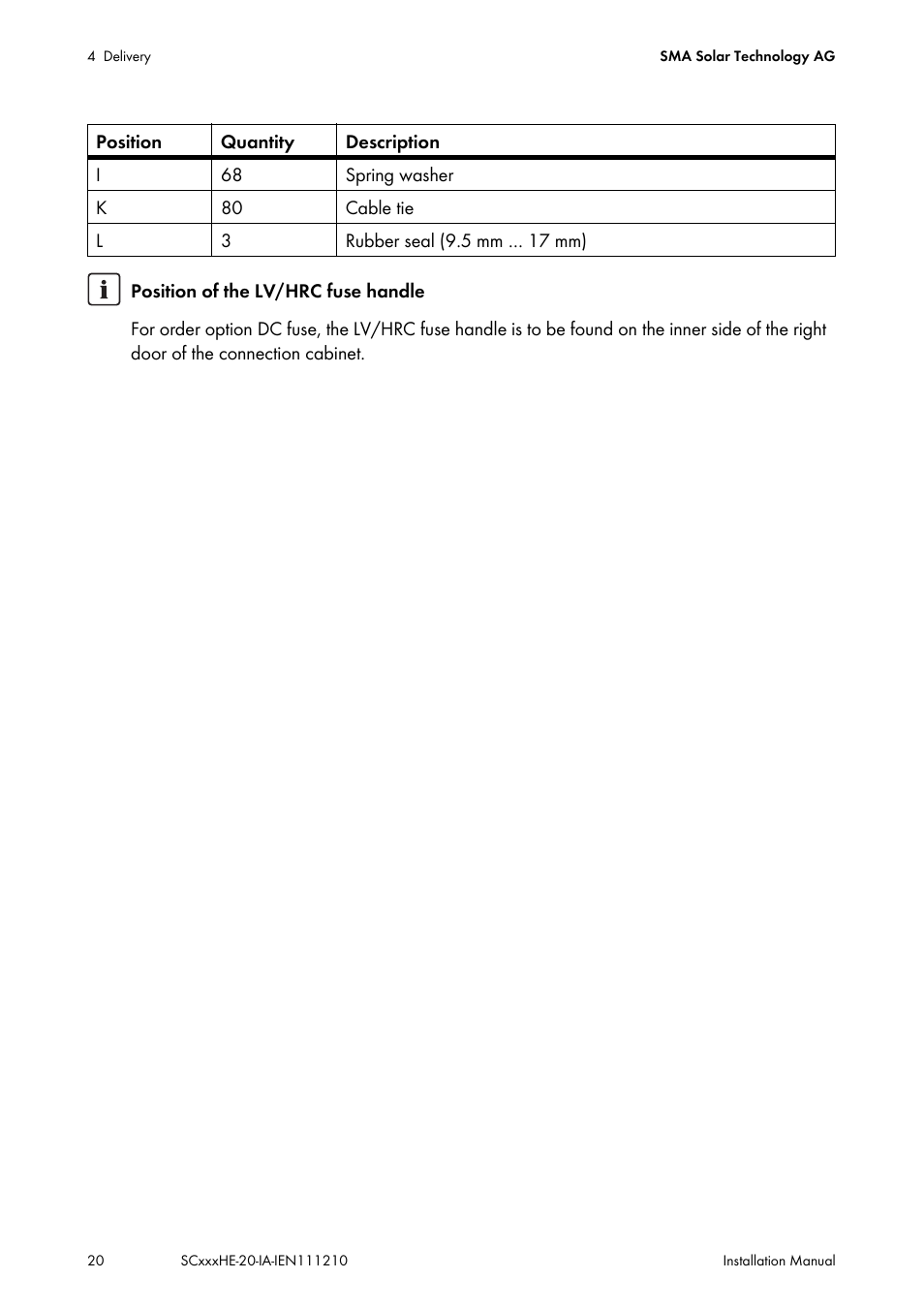 SMA SC 500HE-20 Installation User Manual | Page 20 / 76