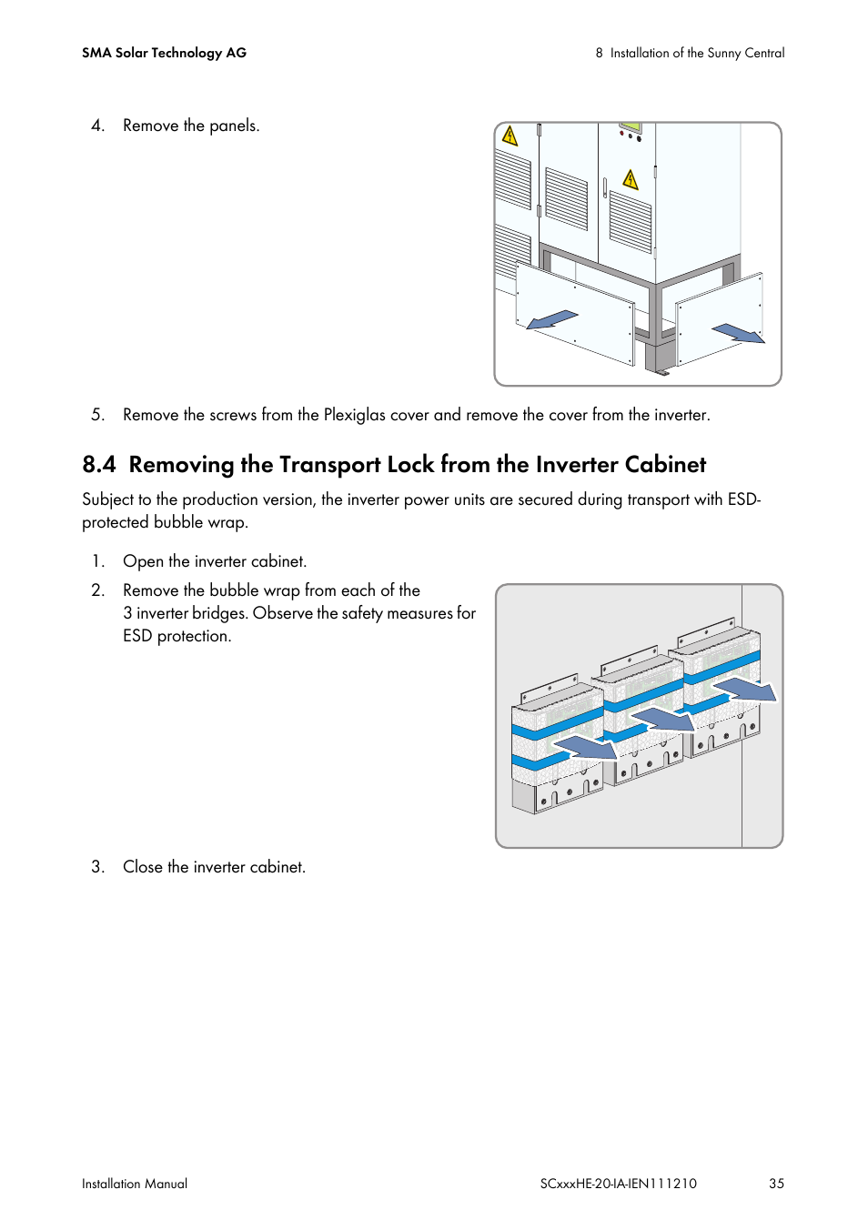 SMA SC 500HE-20 Installation User Manual | Page 35 / 76