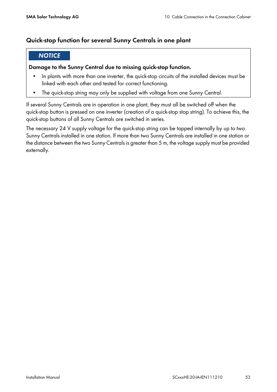 SMA SC 500HE-20 Installation User Manual | Page 53 / 76