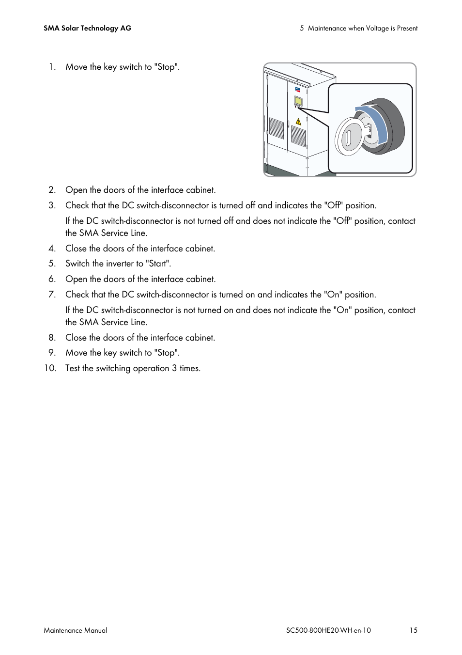 SMA SC 500HE-20 Maintenance Manua User Manual | Page 15 / 60