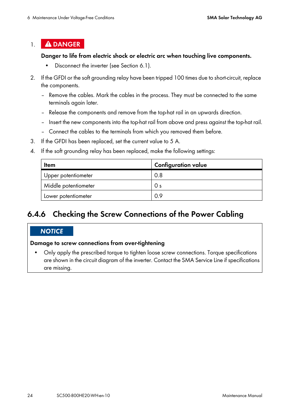 SMA SC 500HE-20 Maintenance Manua User Manual | Page 24 / 60