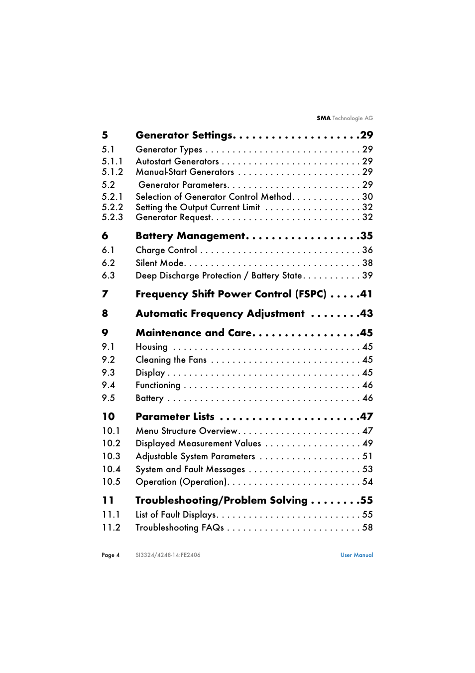SMA SI 3324 User Manual | Page 4 / 80