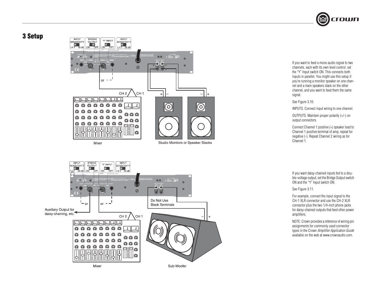 3 setup | Crown Audio K Series User Manual | Page 9 / 20