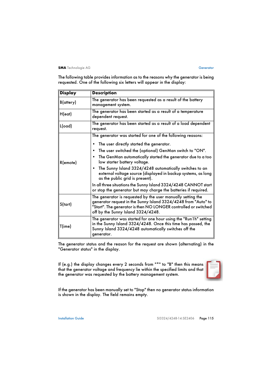SMA SI 3324 Installation User Manual | Page 115 / 164