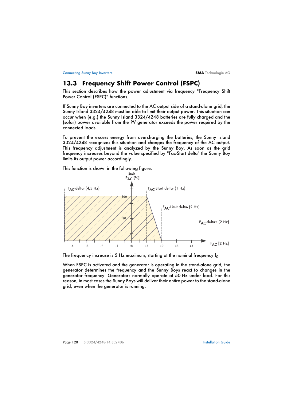 3 frequency shift power control (fspc), Frequency shift power control (fspc) | SMA SI 3324 Installation User Manual | Page 120 / 164