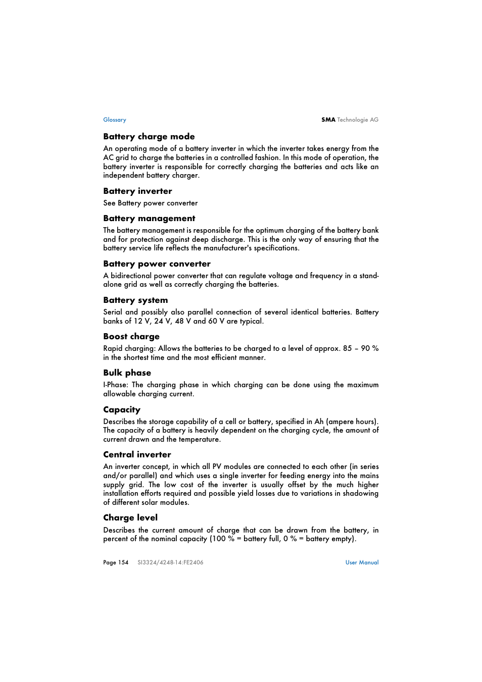 SMA SI 3324 Installation User Manual | Page 154 / 164