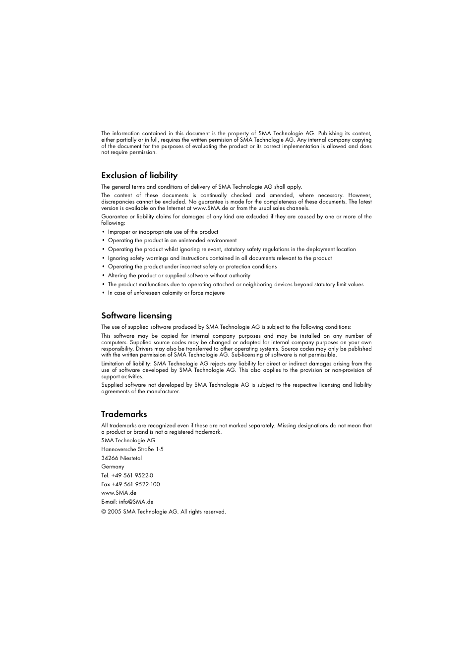 SMA SI 3324 Installation User Manual | Page 162 / 164