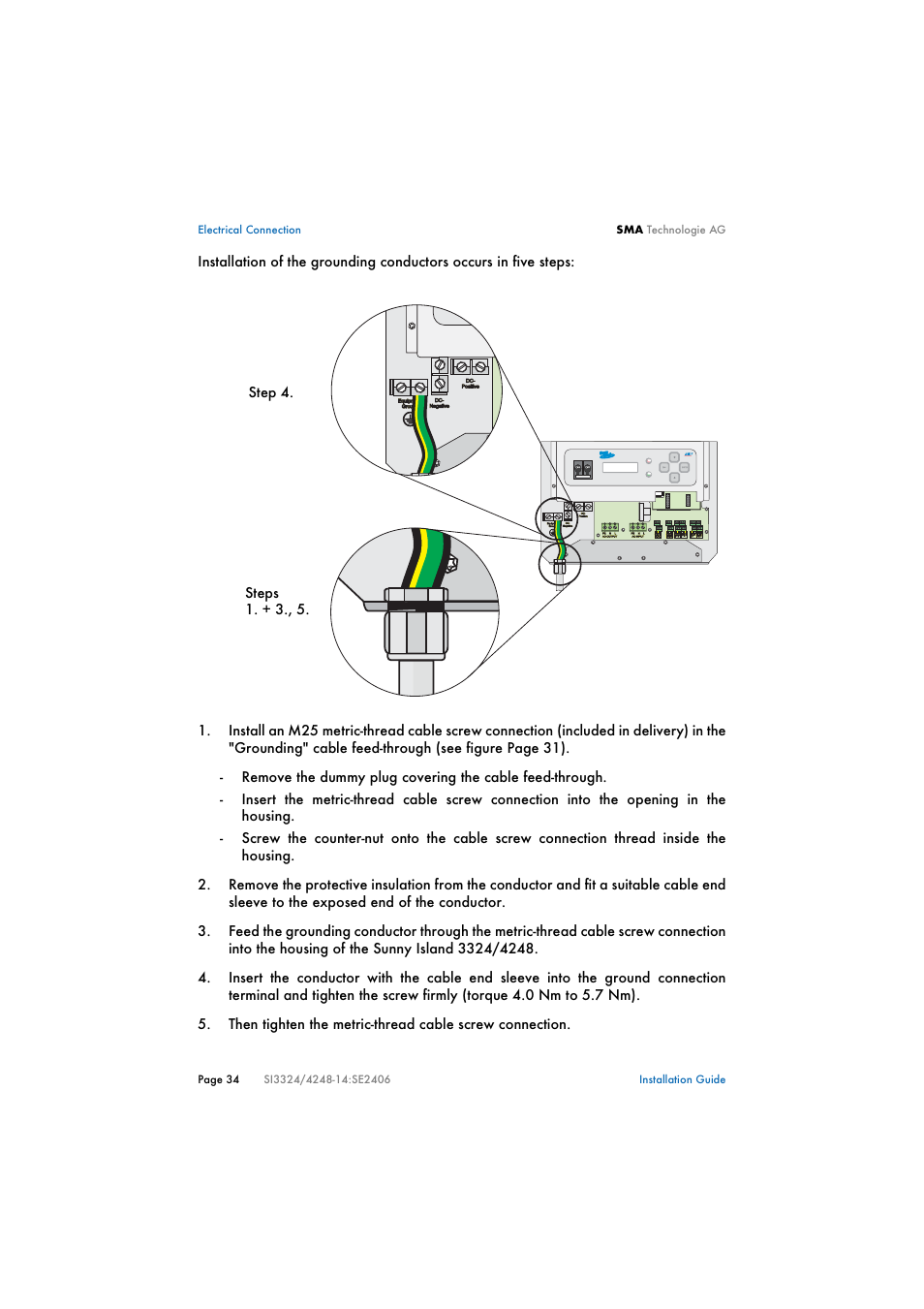 SMA SI 3324 Installation User Manual | Page 34 / 164