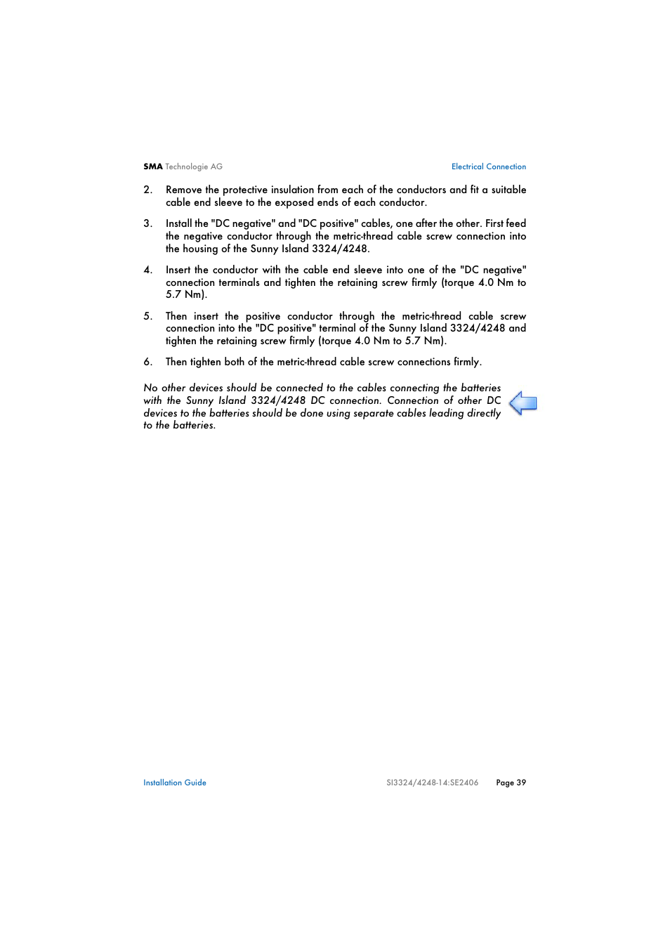 SMA SI 3324 Installation User Manual | Page 39 / 164