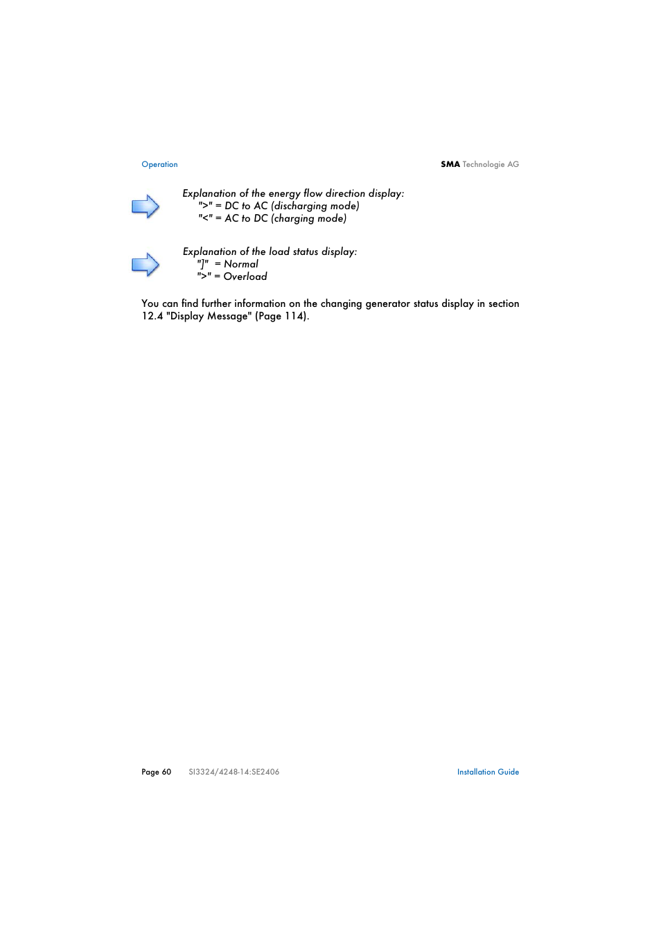 SMA SI 3324 Installation User Manual | Page 60 / 164