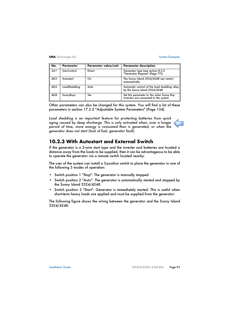 3 with autostart and external switch | SMA SI 3324 Installation User Manual | Page 93 / 164