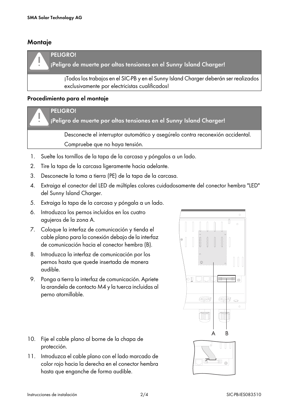 SMA SIC-PB User Manual | Page 11 / 28