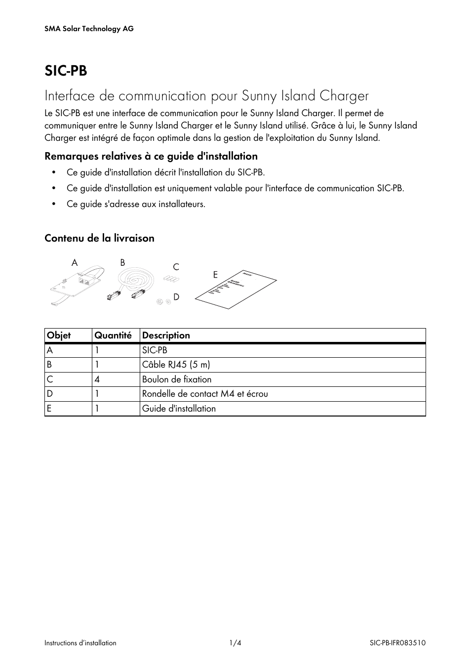 SMA SIC-PB User Manual | Page 14 / 28