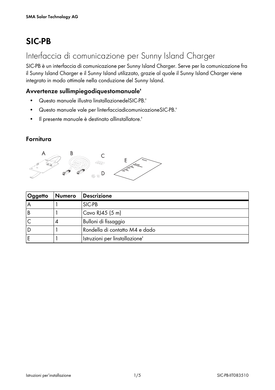 SMA SIC-PB User Manual | Page 18 / 28