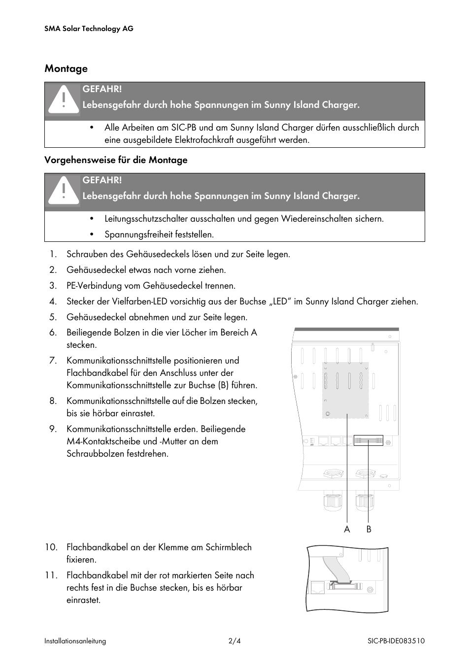 SMA SIC-PB User Manual | Page 3 / 28
