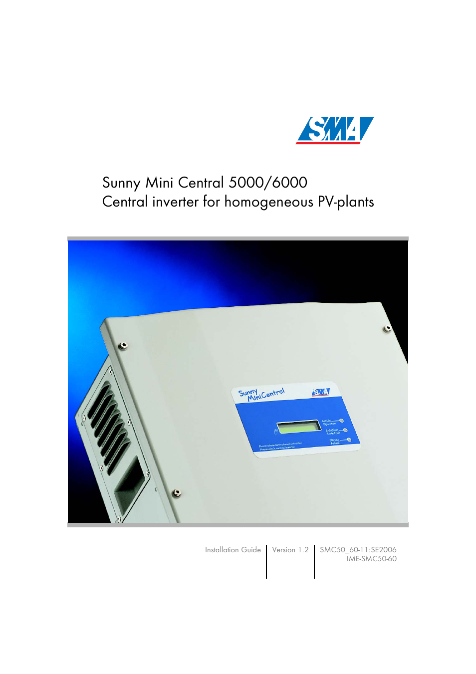 SMA SMC 5000 Installation User Manual | 58 pages