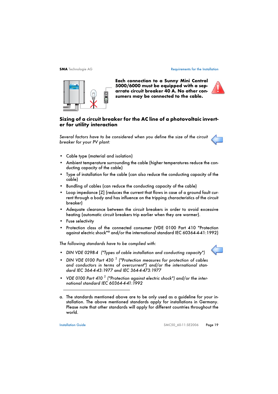 SMA SMC 5000 Installation User Manual | Page 19 / 58