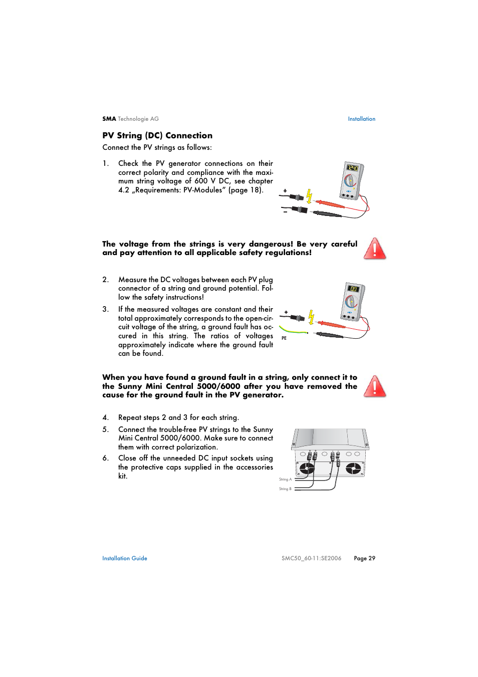 SMA SMC 5000 Installation User Manual | Page 29 / 58