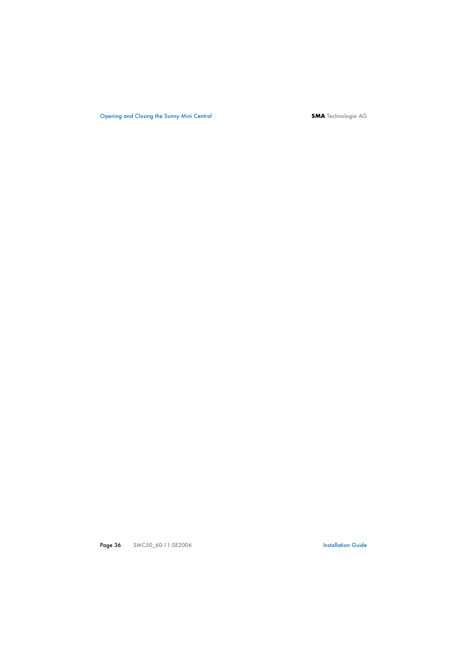 SMA SMC 5000 Installation User Manual | Page 36 / 58