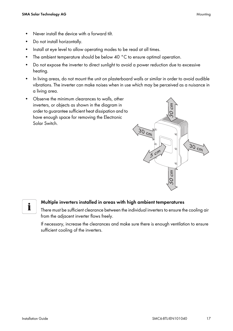 SMA SMC 6000TL Installation User Manual | Page 17 / 88