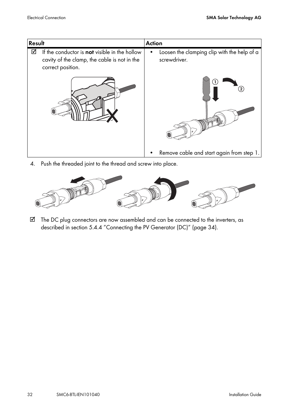 SMA SMC 6000TL Installation User Manual | Page 32 / 88