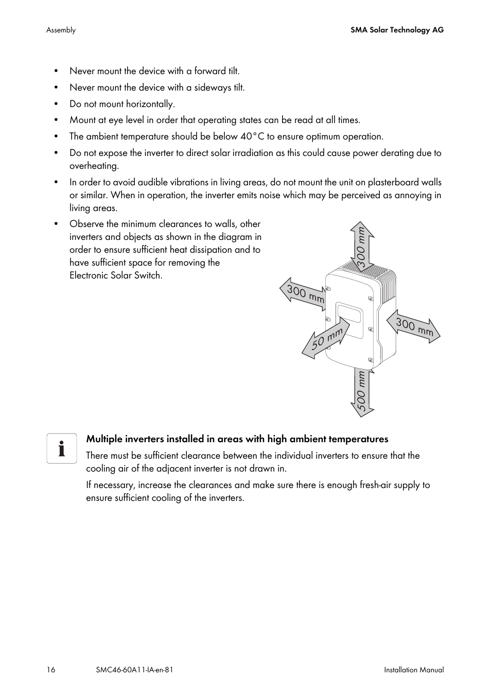 SMA SMC 4600A Installation User Manual | Page 16 / 84