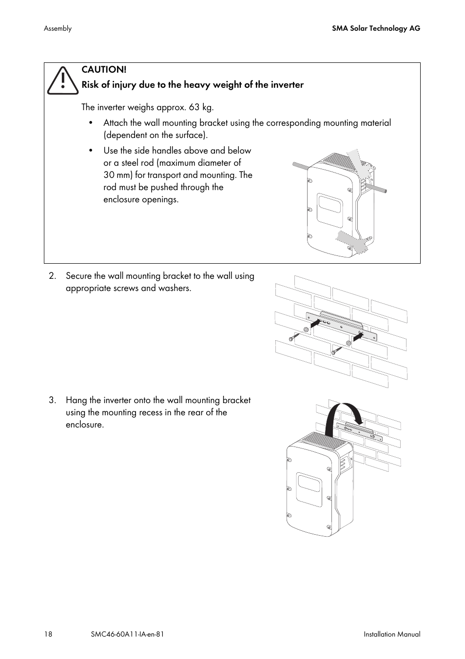 SMA SMC 4600A Installation User Manual | Page 18 / 84