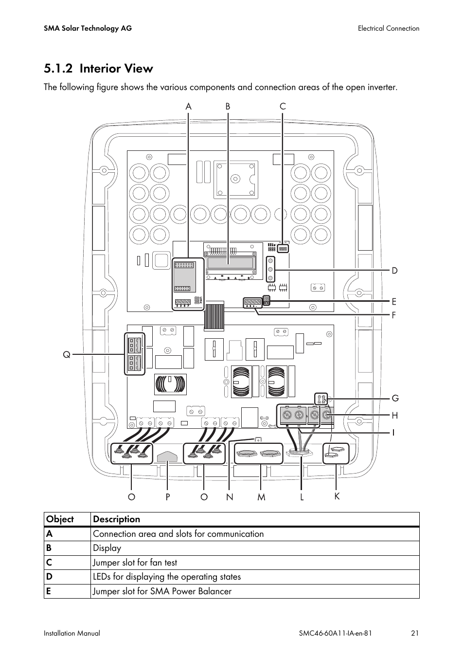 2 interior view, Interior view | SMA SMC 4600A Installation User Manual | Page 21 / 84