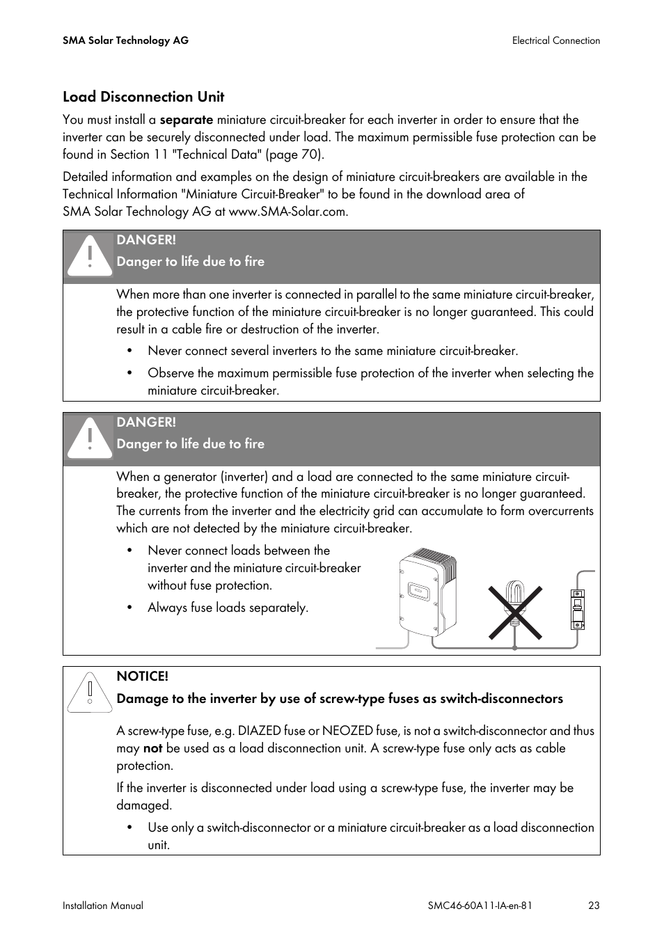 SMA SMC 4600A Installation User Manual | Page 23 / 84