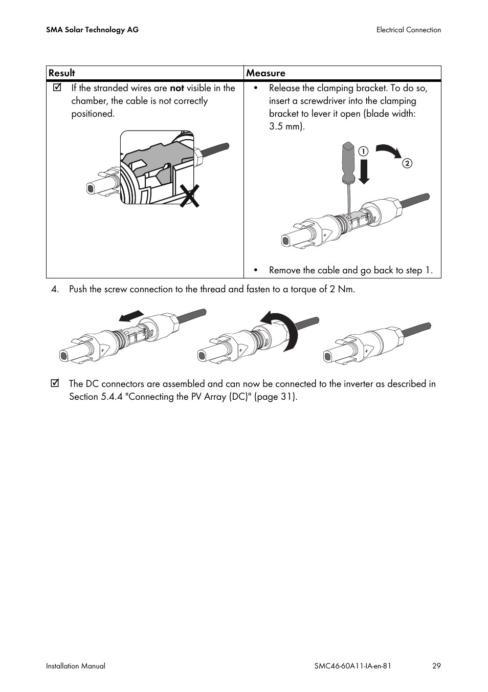 SMA SMC 4600A Installation User Manual | Page 29 / 84