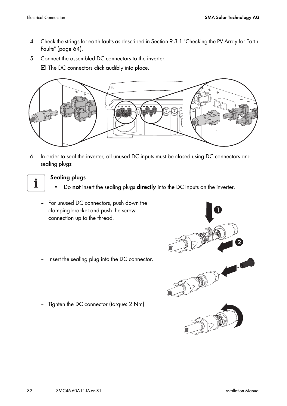 SMA SMC 4600A Installation User Manual | Page 32 / 84