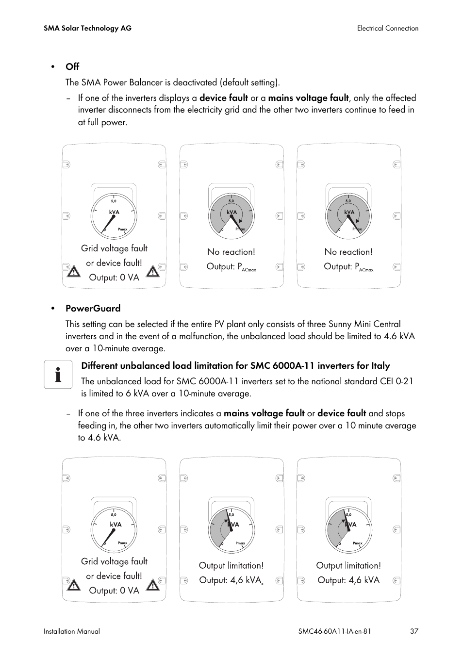 SMA SMC 4600A Installation User Manual | Page 37 / 84