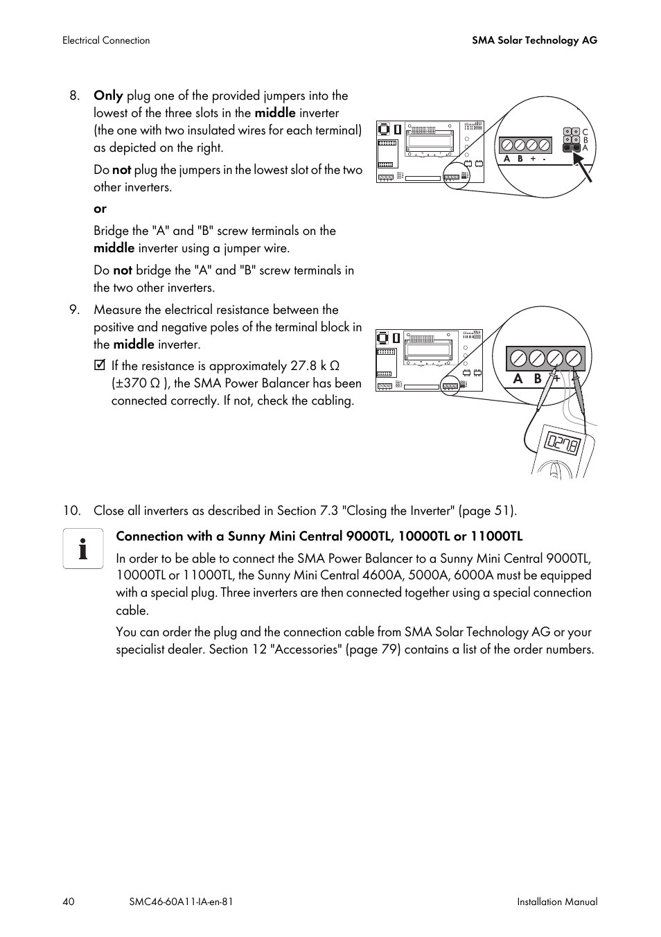 SMA SMC 4600A Installation User Manual | Page 40 / 84
