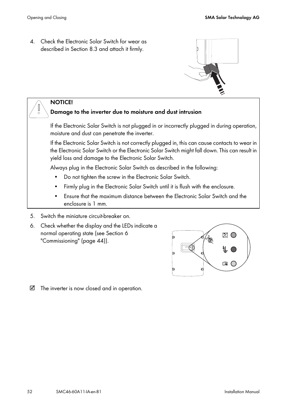 SMA SMC 4600A Installation User Manual | Page 52 / 84