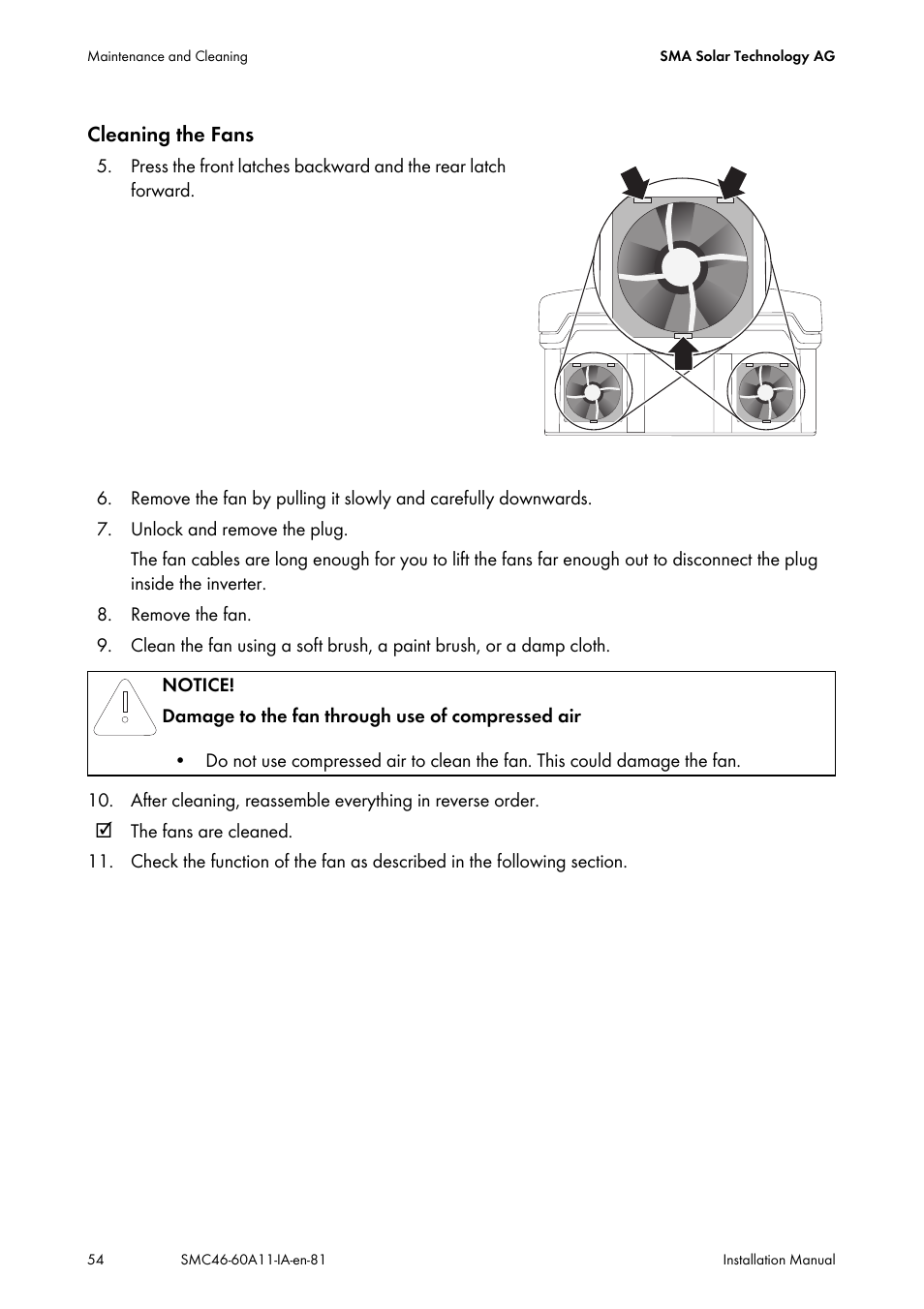 SMA SMC 4600A Installation User Manual | Page 54 / 84