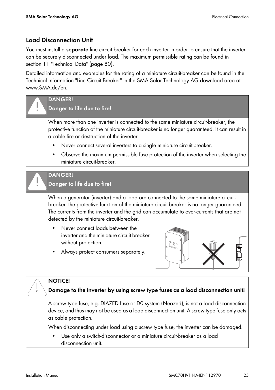 SMA SMC 7000HV Installation User Manual | Page 25 / 88