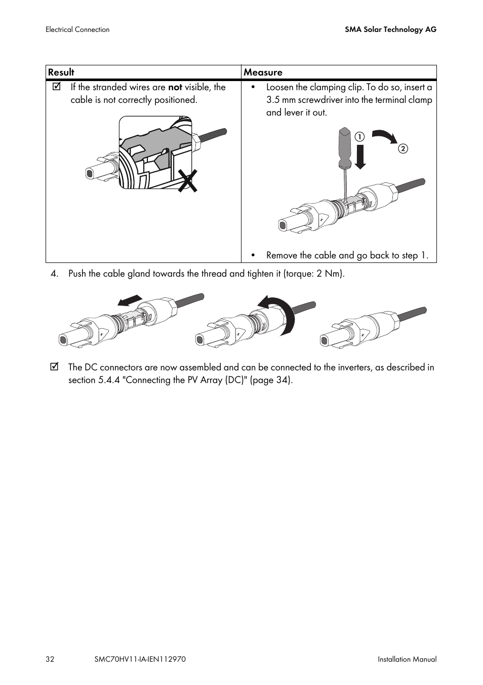 SMA SMC 7000HV Installation User Manual | Page 32 / 88