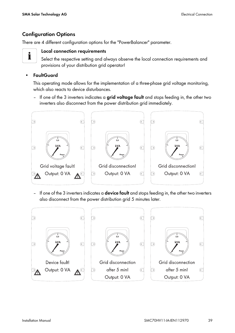 Configuration options | SMA SMC 7000HV Installation User Manual | Page 39 / 88