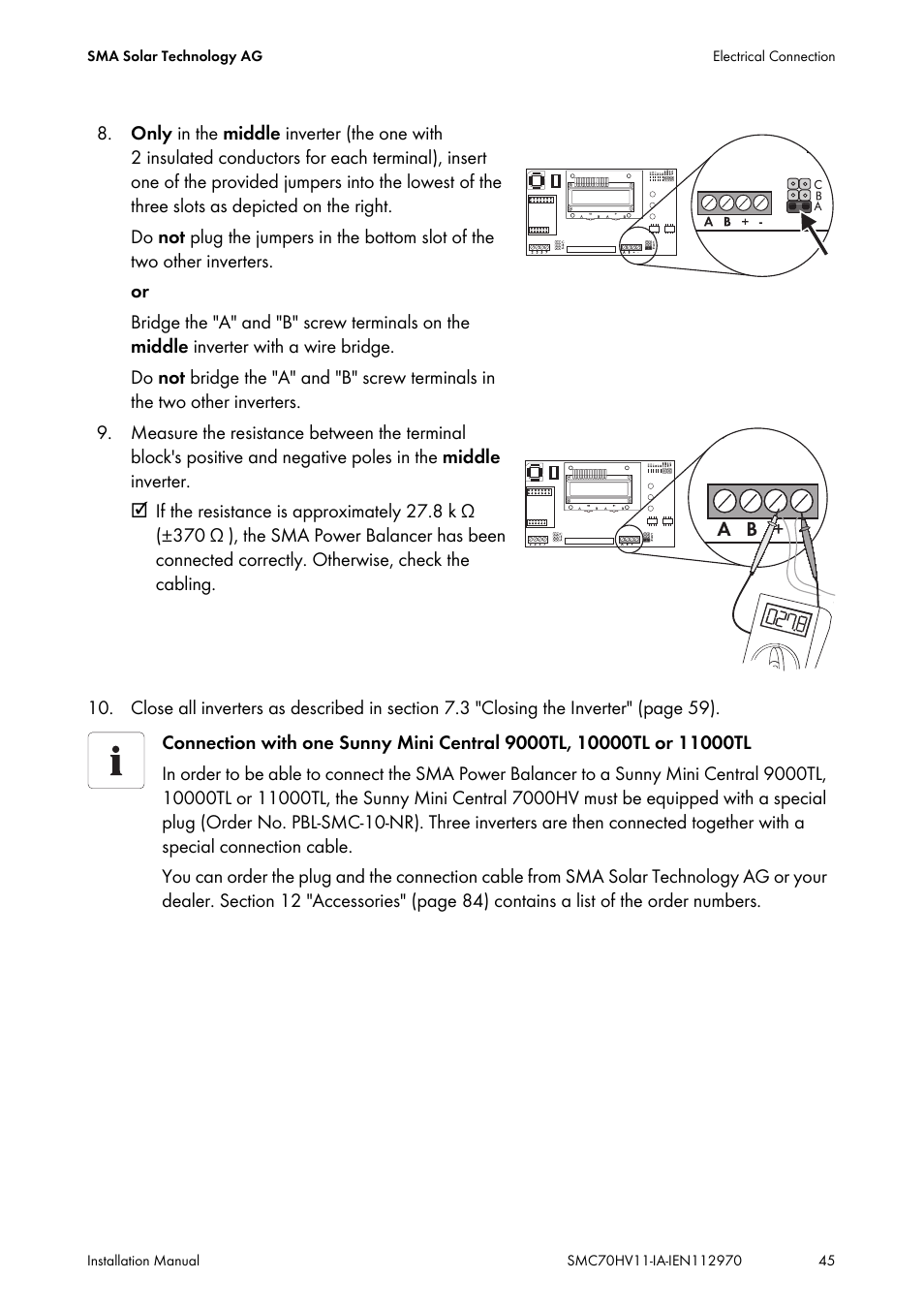 SMA SMC 7000HV Installation User Manual | Page 45 / 88