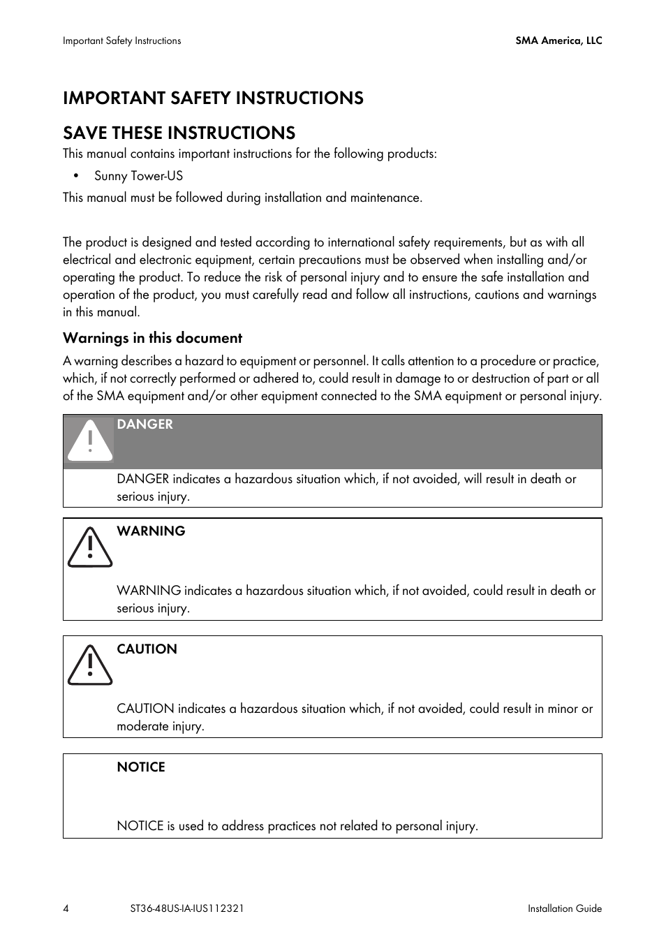 SMA ST6-US User Manual | Page 4 / 60