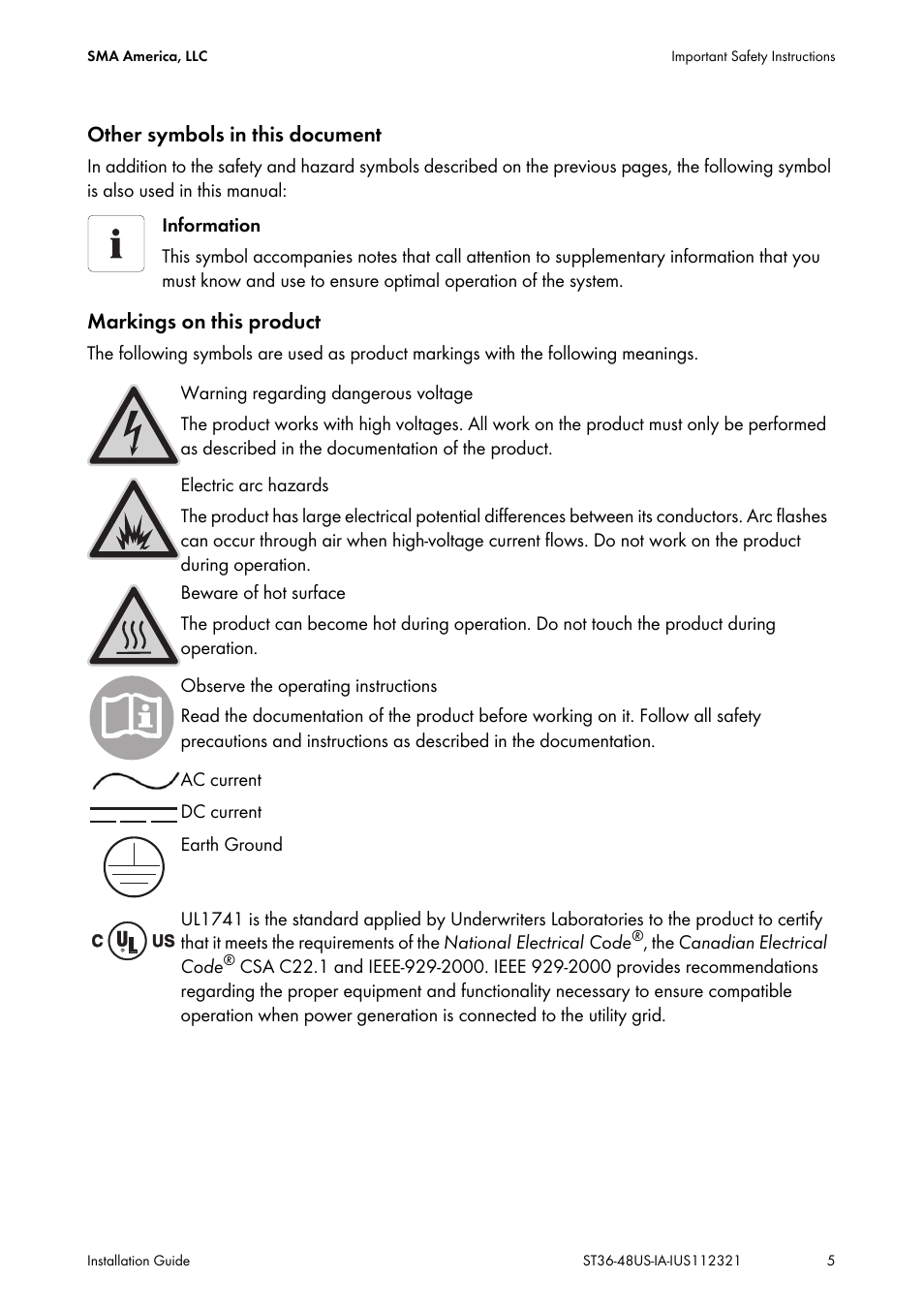 SMA ST6-US User Manual | Page 5 / 60